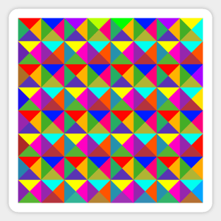 bright colorful geometrical pattern Sticker